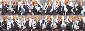 Nankoai Honoka Kousaka 高坂穂乃果 office.lady office indoors BBC NTR (Patreon) screen